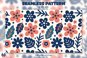 Minimalist Flowers - Pattern, a Pattern Graphic by NOX Labs