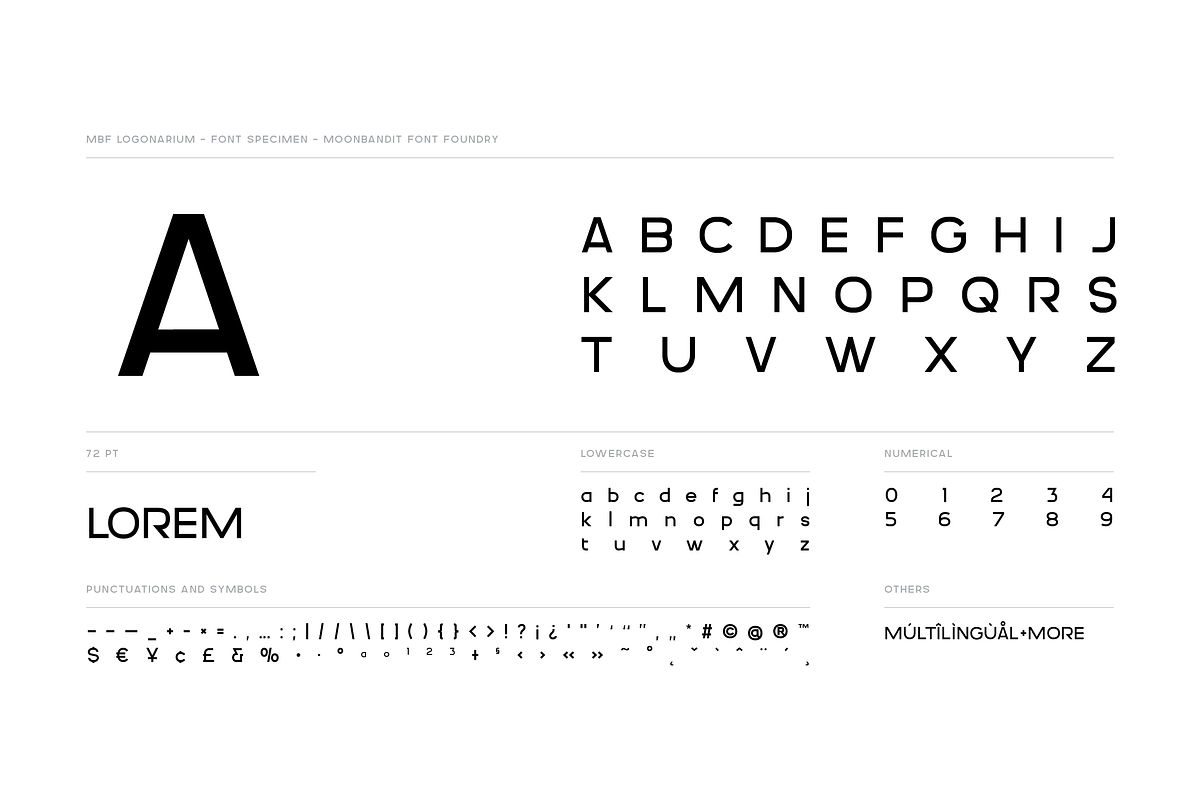 MBF Logonarium-font for logo, a Sans Serif Font by MoonBandit (Photo 6 of 8)