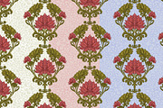 Vintage Lotus Art Nouveau Patterns, a Pattern Graphic by NayaChu (Thumbnail 1 of 9)
