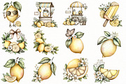 Watercolor Summer lemon Clipart, an Illustration by Designworld (Thumbnail 4 of 4)