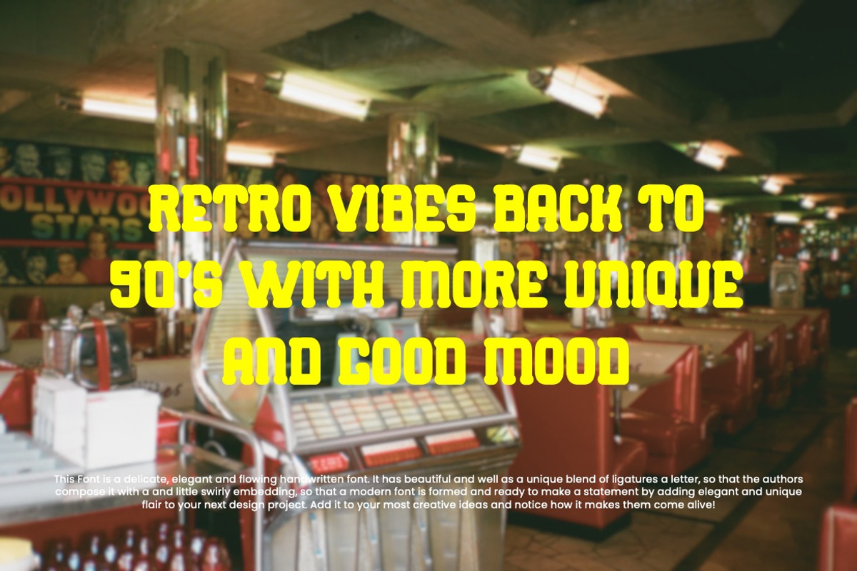 Yohalo Vamous - Retro Display Font, a Sans Serif Font by Dhabee (Photo 7 of 7)