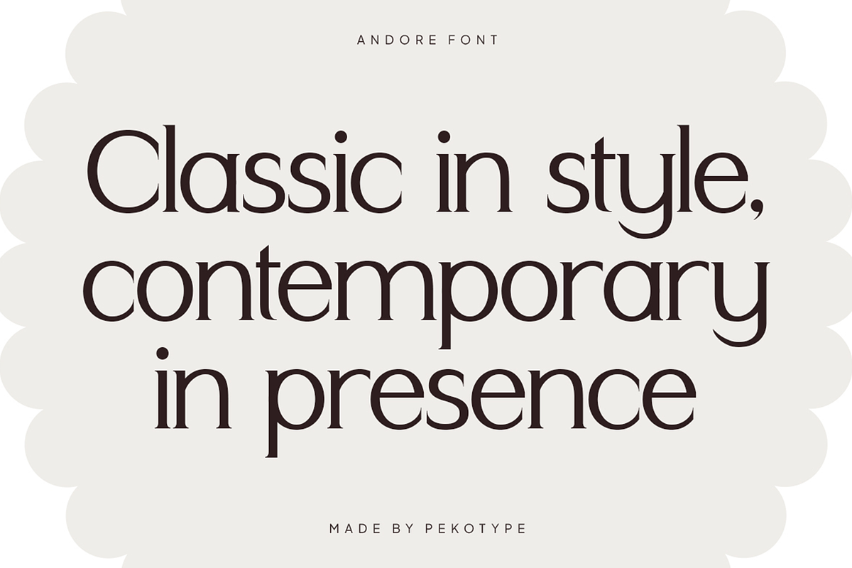 Andore - Elegant Modern Serif Font, a Serif Font by Pekotype (Photo 2 of 15)