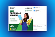 Cleaning service social media post, a Social Media Template by designSultan (Thumbnail 3 of 4)