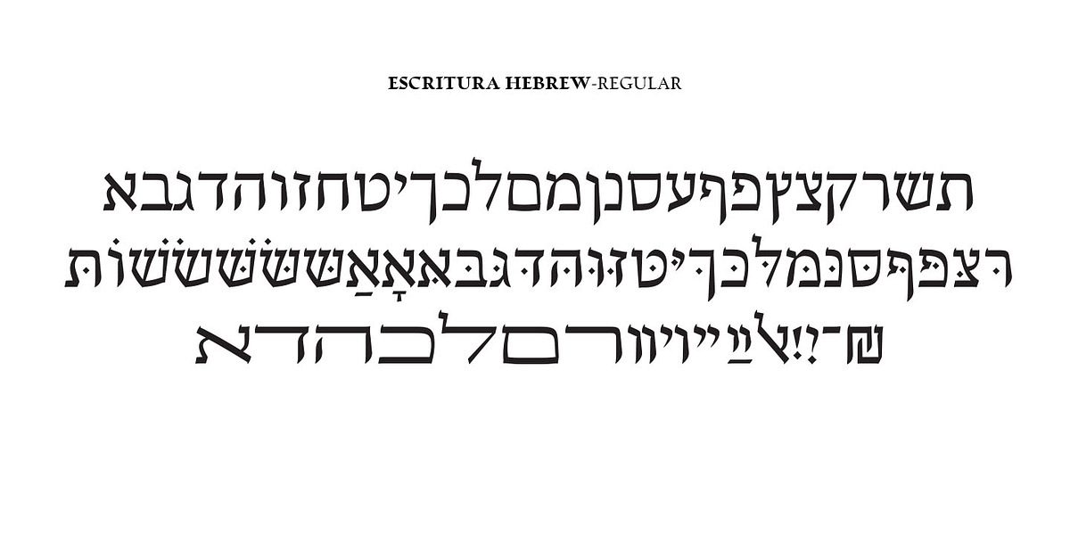Escritura Hebrew, a Serif Font by Vanarchiv (Photo 5 of 7)