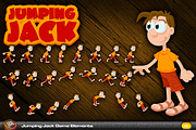 Jumping Jack Game Elements, an Object Graphic by quicky (Thumbnail 1 of 2)
