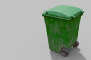 Green Parisian trash bin, an Object 3D Model by happy brush (Thumbnail 2 of 9)
