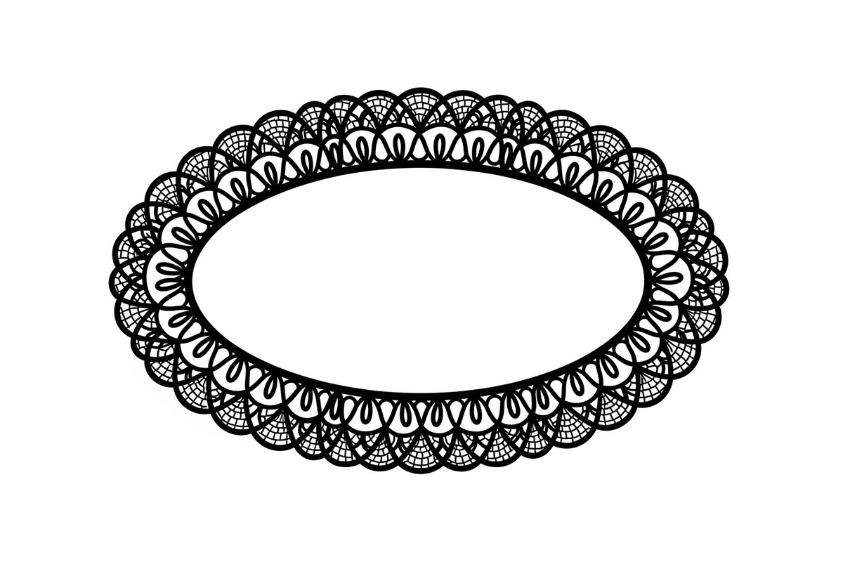 Vintage Lace Oval Frame Bundle, an Illustration by yasushie (Photo 19 of 30)