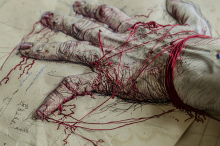 An artistic representation of a hand, a Photo by Tanuart