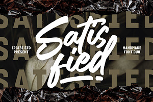 Satisfied - BRUSH FONT