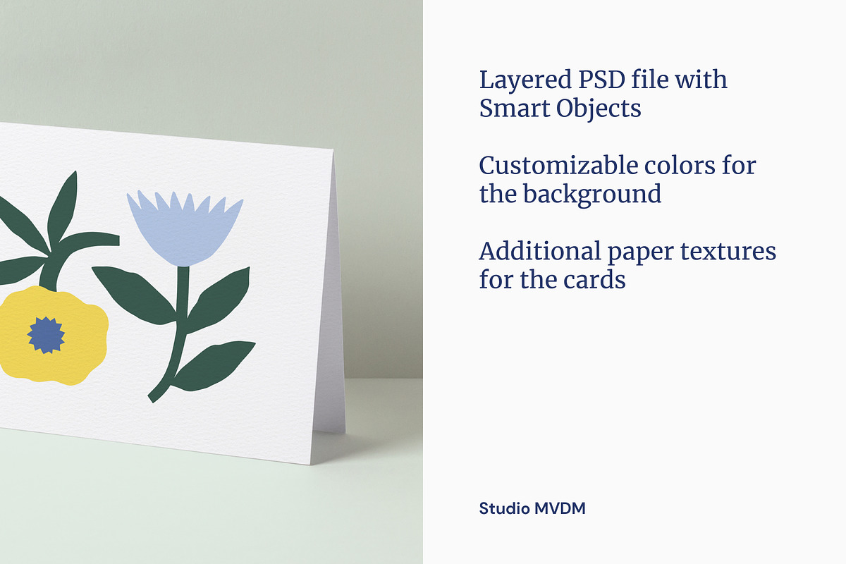 Double Card Mockup Bundle, a Print Template by Studio MVDM (Photo 3 of 8)