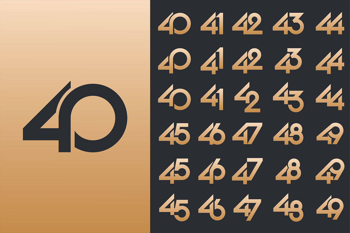 number 40 to 49 logo designs., a Branding & Logo Template by BARONSTD (Photo 3 of 3)