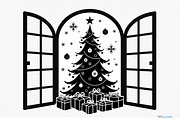 Festive Christmas Tree Silhouette Se, an Illustration by BIPLOB EXPERT (Thumbnail 14 of 20)