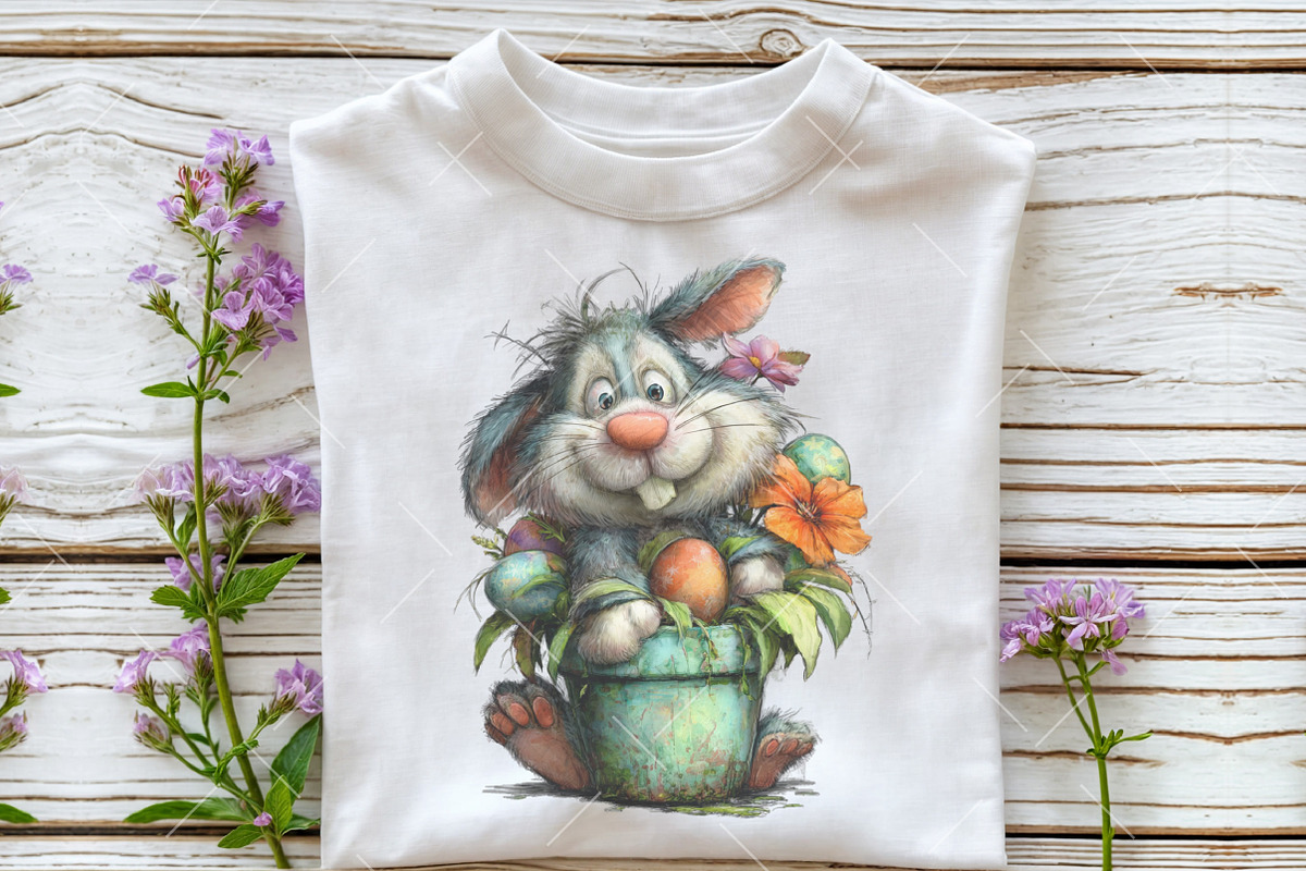 Whimsical Easter Bunny Clipart, an Illustration by OK Design (Photo 6 of 6)