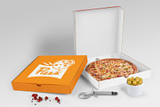 Pizza delivery by courier MockUp, a Merchandise Mockup by PSD Market (Thumbnail 12 of 16)