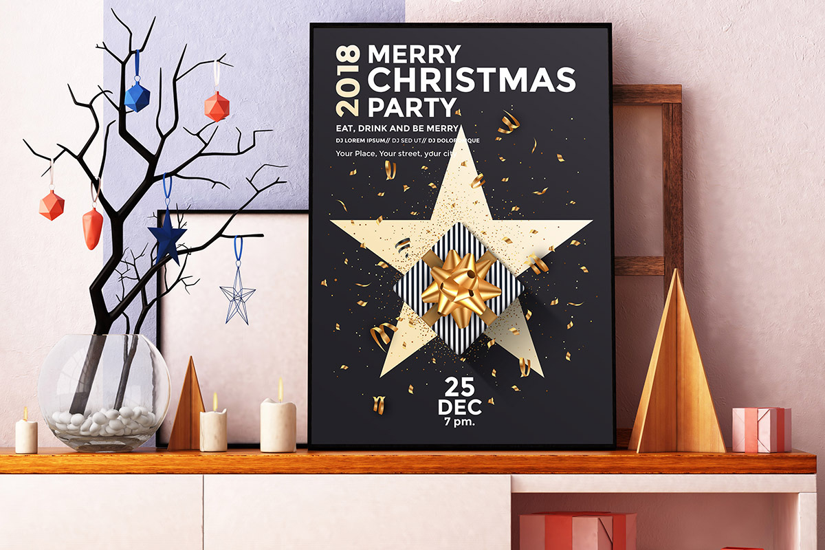 Set of 10 Christmas Party Flyer, a Flyer Template by Creative Graphics (Photo 3 of 12)