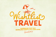 Wishlist Travel - Handmade Font Duo