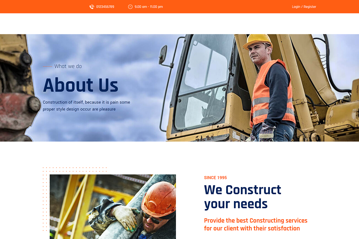 Construction Vue Nuxt JS Template, a Vue Template by HasThemes (Photo 2 of 3)