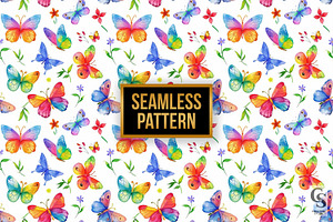 Colorful Hippie Butterflies Patterns