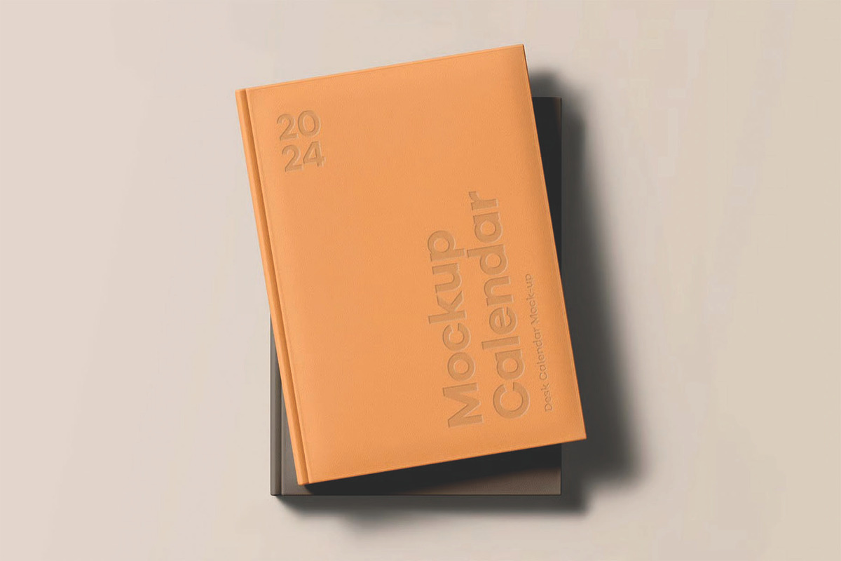 Calendar Book Cover Mockup, an Advertising Mockup by DesignRushMarket (Photo 5 of 13)
