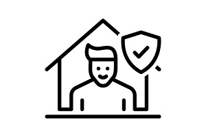 Ensure secure black icon, an Outline Icon by Creative priyanka