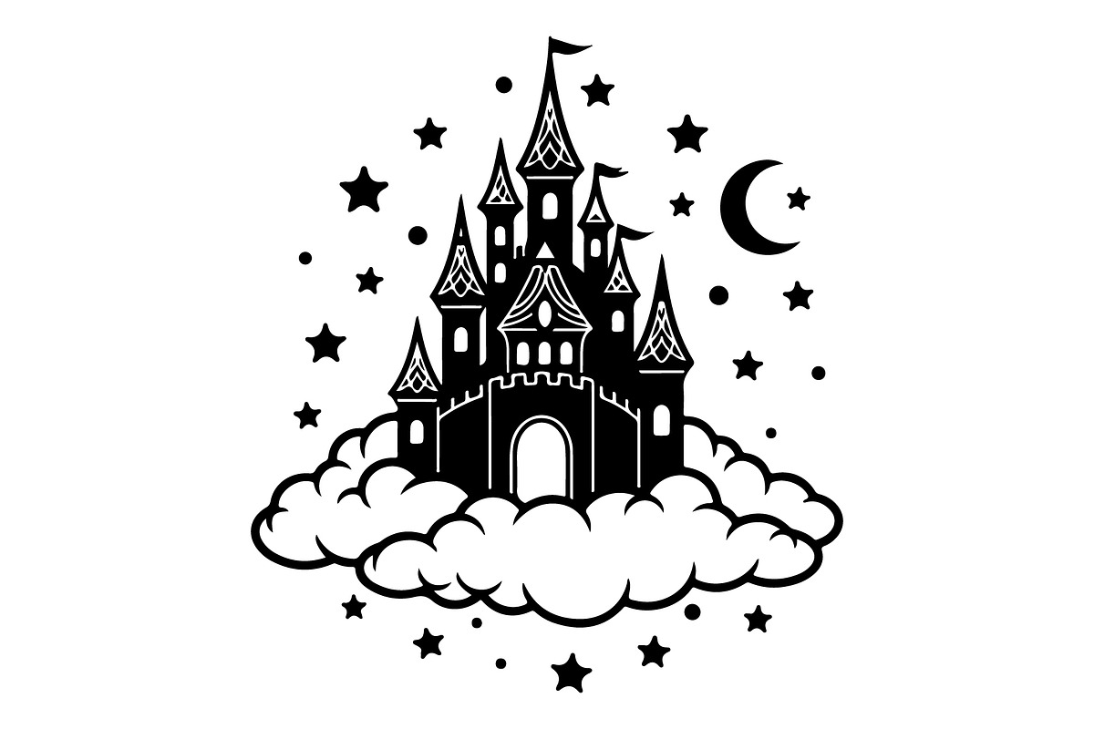 Fantasy Castle Cloud Moon Bundle, an Object Illustration by Gaye Art (Photo 25 of 30)