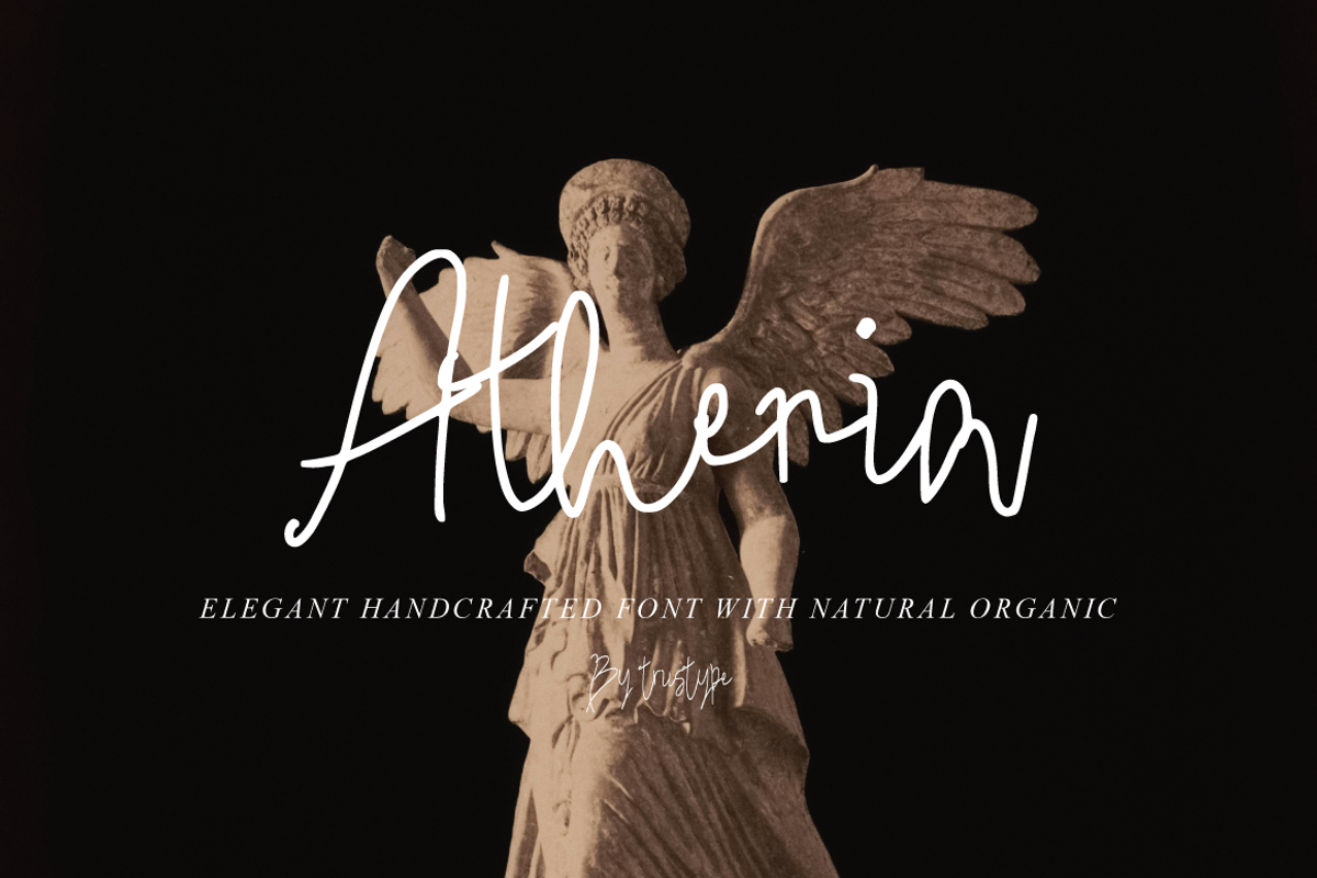 Athenia Signature, a Font by Eltypesstudio (Photo 1 of 10)