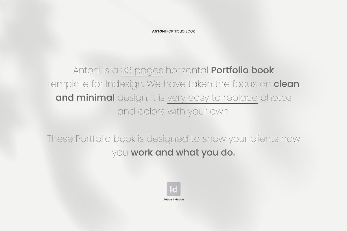 Antoni - Portfolio for Creatives, a Brochure Template by Imagination Area (Photo 5 of 16)