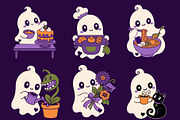 49 Cozy Halloween Ghost Illustration, a Seasonal Illustration by Christine Krahl (Thumbnail 12 of 18)