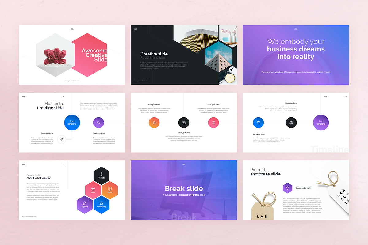 IRIS Creative PowerPoint Template, a Presentation Template by Vladislav Muslakov (Photo 6 of 15)