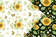 Sunflowers clipart, patterns, frames, a Decorative Illustration by Valin Malin (Thumbnail 14 of 16)