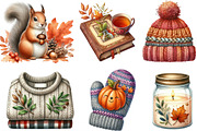 Watercolor Fall Season Clipart, an Illustration by Designking (Thumbnail 2 of 4)