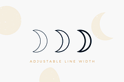 Moon Phases Clipart Set, an Object Graphic by P.F. Creative Lab (Thumbnail 3 of 6)
