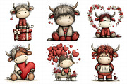 Valentine Highland Cow Png, an Illustration by Daily.Designs (Thumbnail 5 of 8)
