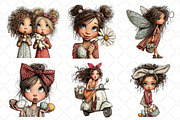Whimsical Easter Girl Clipart, an Illustration by Black Bird Studio (Thumbnail 4 of 6)