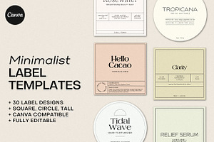 Minimalist Label Templates