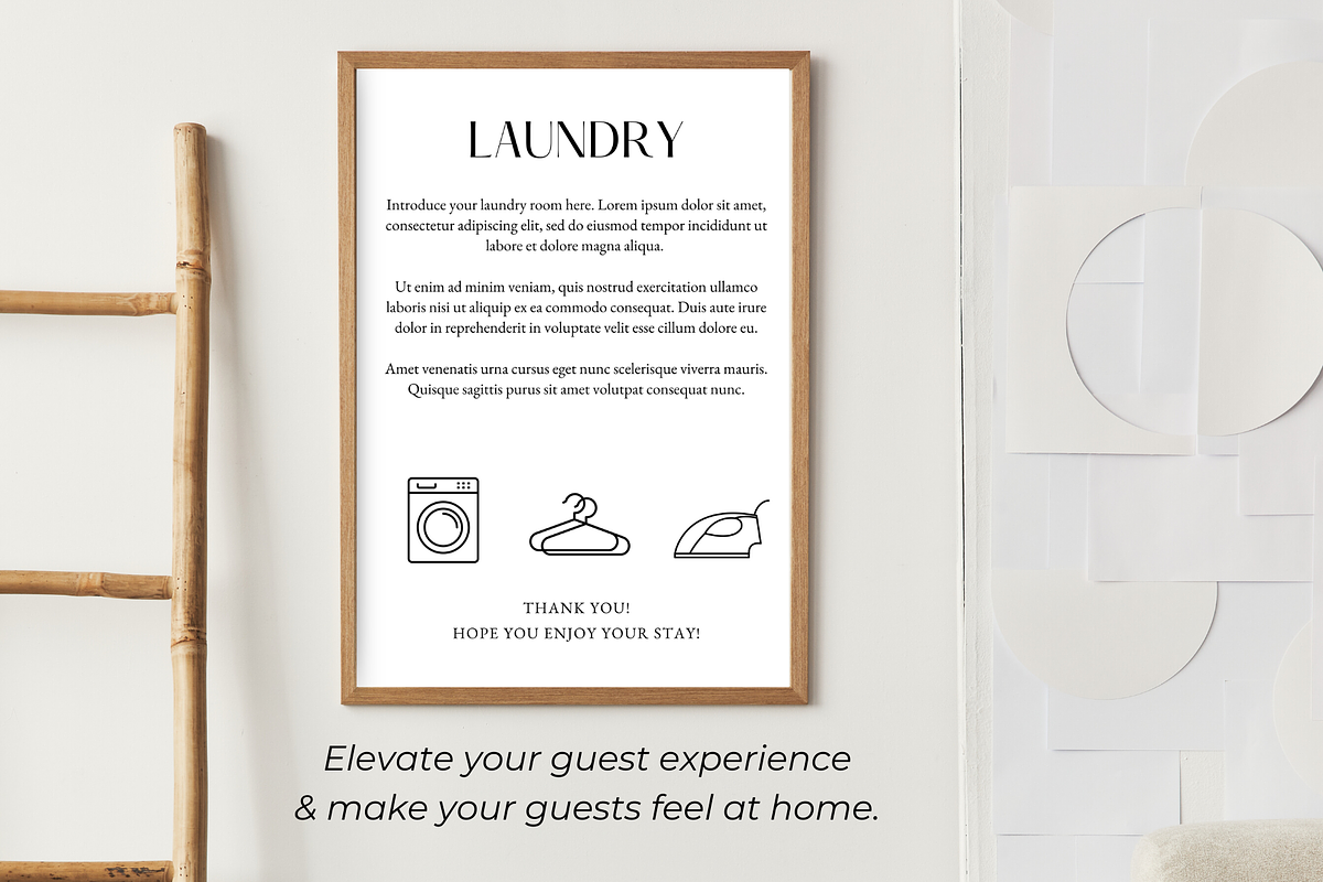 Airbnb Welcome Sign Template, a Poster Template by ShopRShop (Photo 9 of 10)