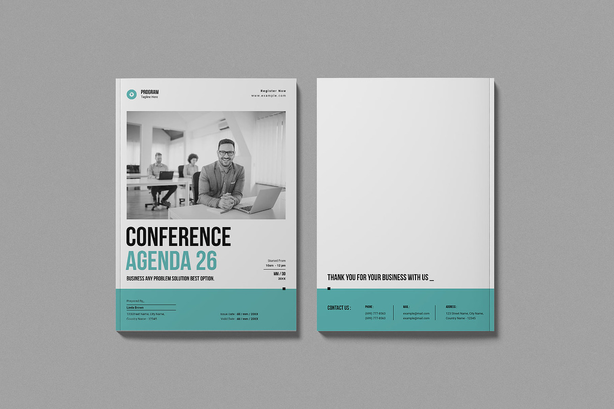 Conference Agenda Template, a Brochure Template by Work-Envance (Photo 7 of 7)