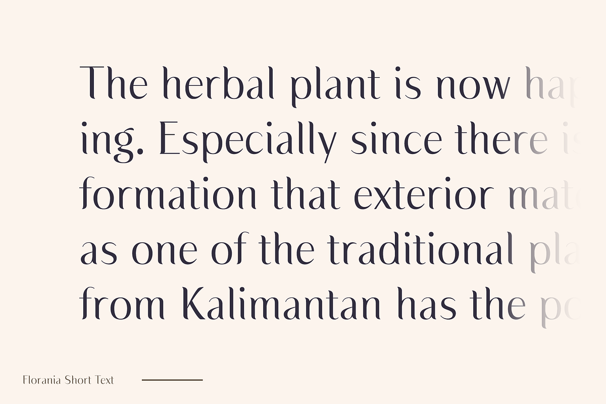 Florania; Elegant Font, a Sans Serif Font by Eko Bimantara (Photo 4 of 13)