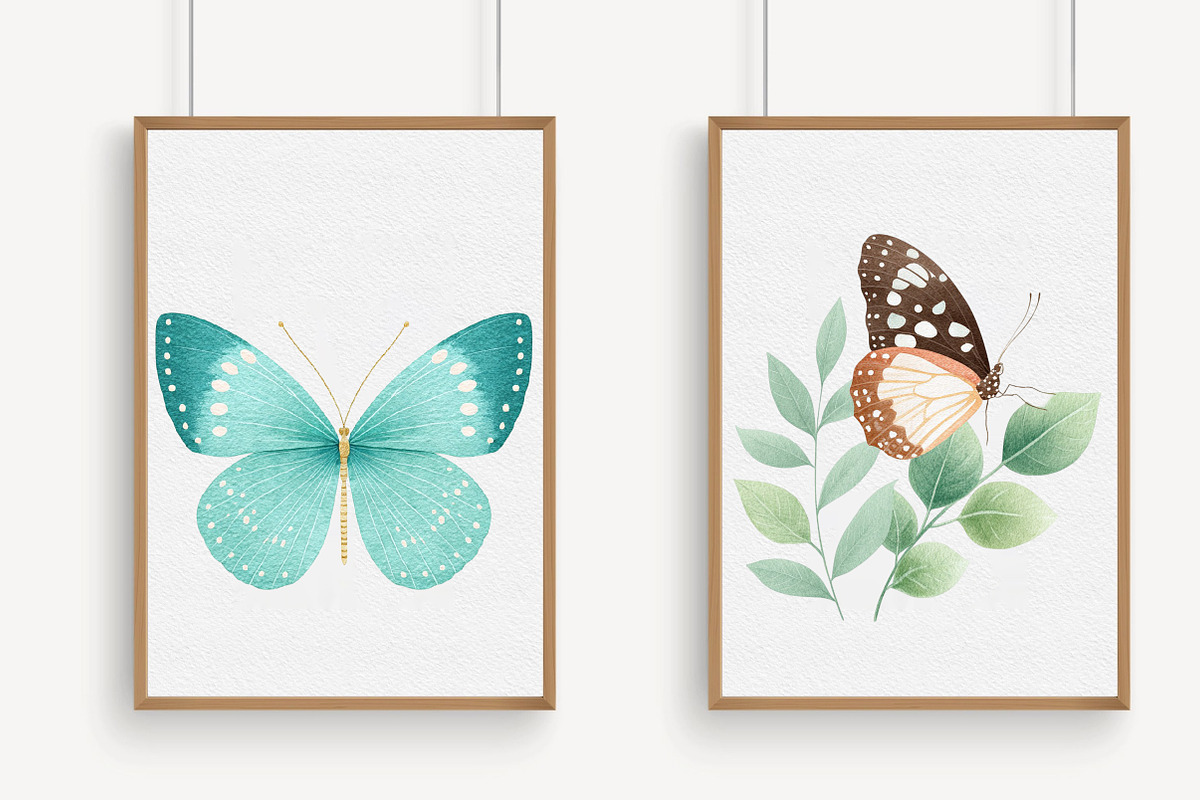 Watercolor Butterfly Clipart, an Illustration by Libby Wishes (Photo 2 of 6)