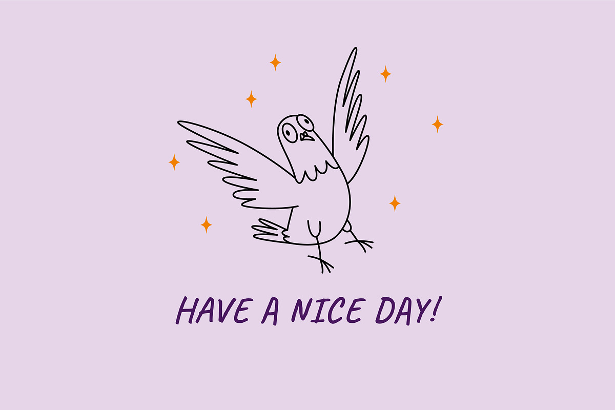 23 Funny pigeons vector illustration, an Animal Illustration by Yanakicc (Photo 9 of 9)