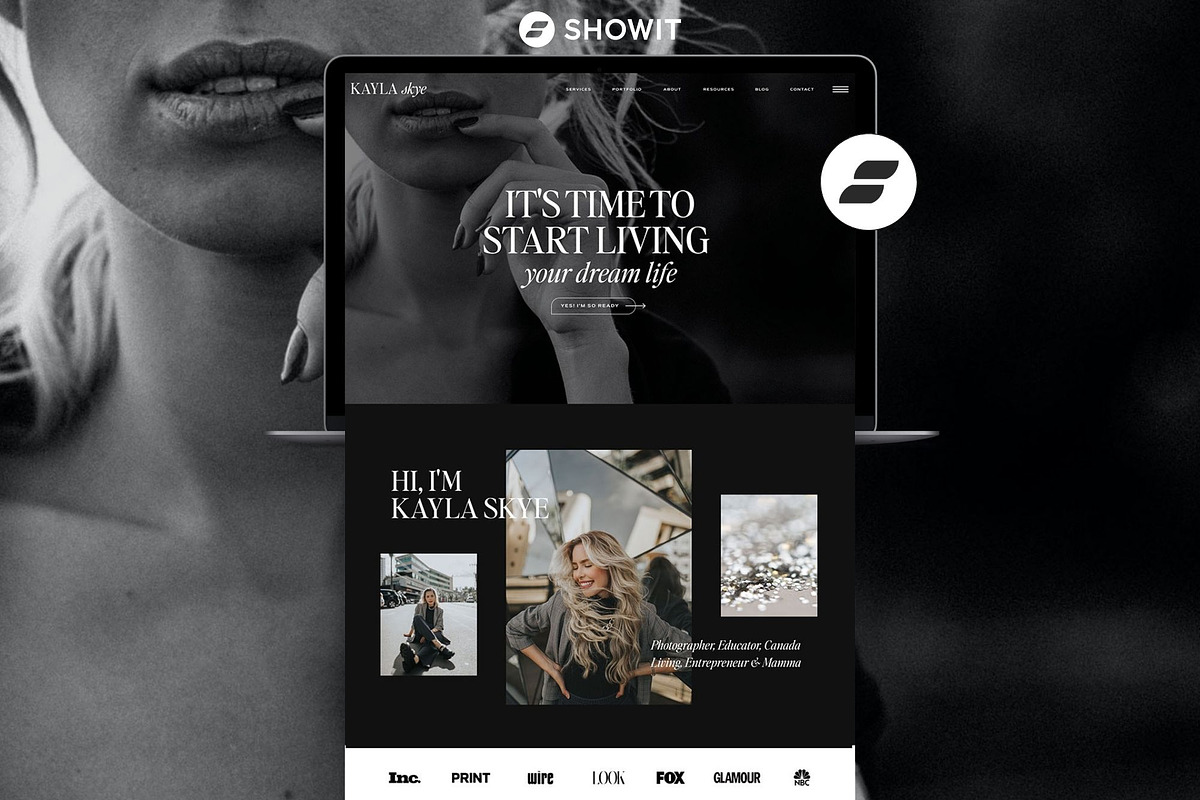 Showit website Template | Kayla Skye, a Websites & App Template by Superhero Design Co. (Photo 1 of 6)