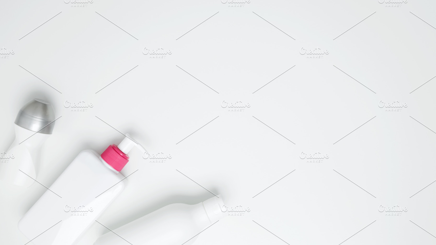 Skin care and beauty concept. Cosmetic beauty products. Bottles and tubes with, a Photo by matucha