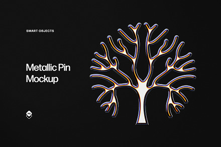 Metallic Pin Mockup, a Product Mockup by Design Squad