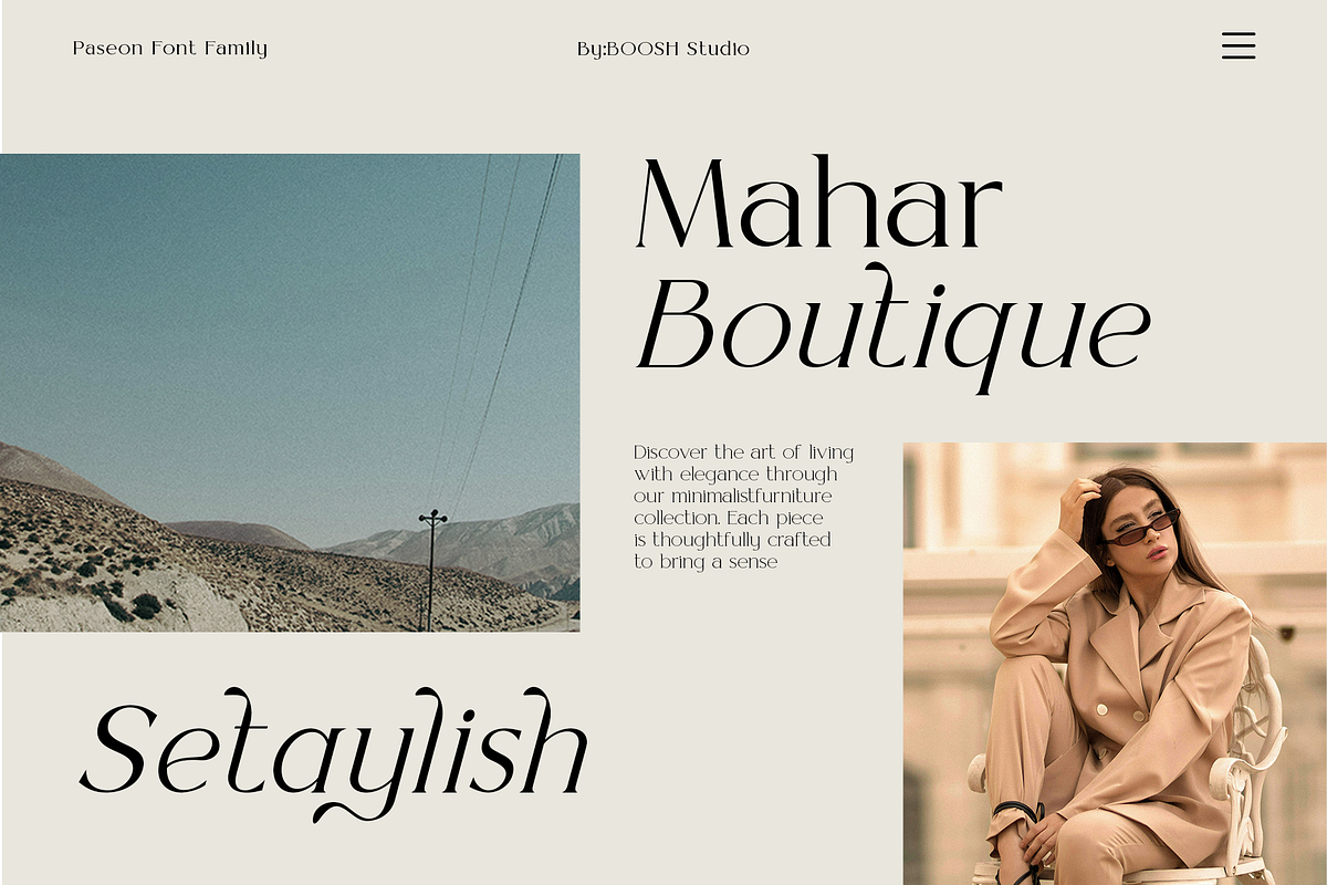 Paseon Simple & Stylish Serif Font, a Serif Font by BOOSH Studio (Photo 12 of 13)