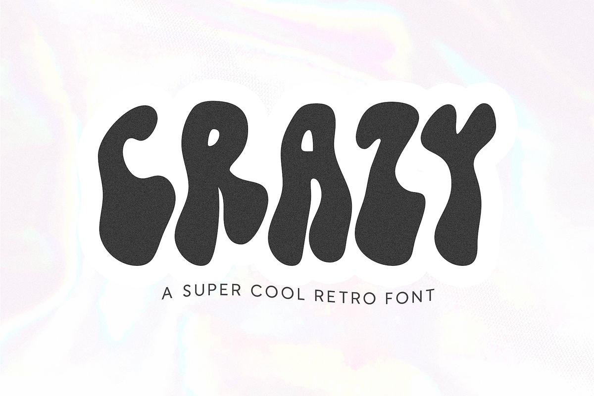 Crazy | Wavy Retro Font, a Sans Serif Font by KA Designs (Photo 1 of 9)