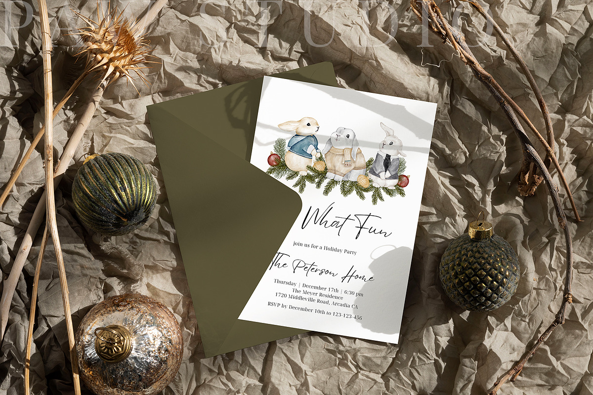 Xmas Card Mockup 5x7 8e ch4, a Merchandise Mockup by PawMockups (Photo 5 of 11)