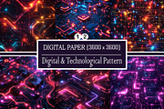 Digital & Technological Pattern, a Pattern Graphic by Printable Treasure (Thumbnail 1 of 3)