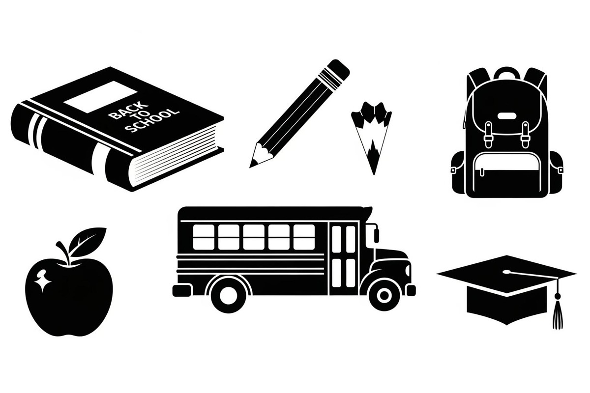 Back To School Silhouette Bundle, an Illustration by Designer_Momina (Photo 39 of 51)