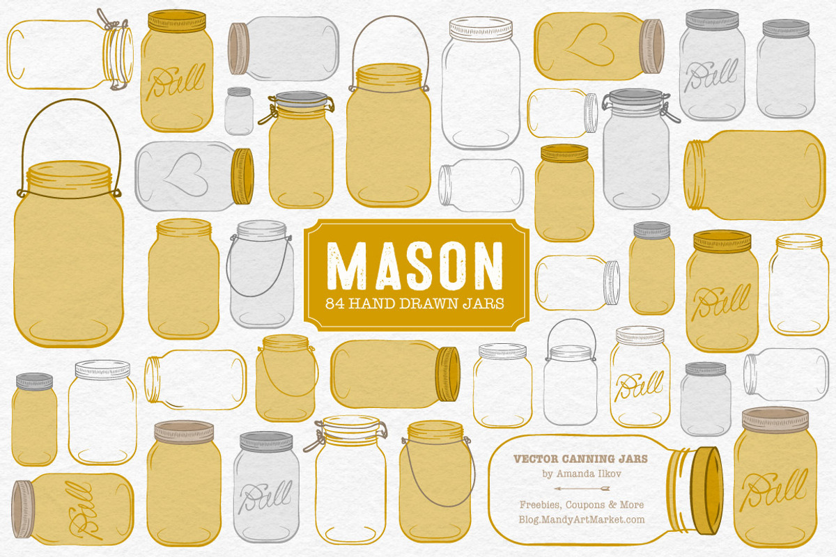 Mustard Jar Vectors & Clipart, an Illustration by Amanda Ilkov (Photo 1 of 4)