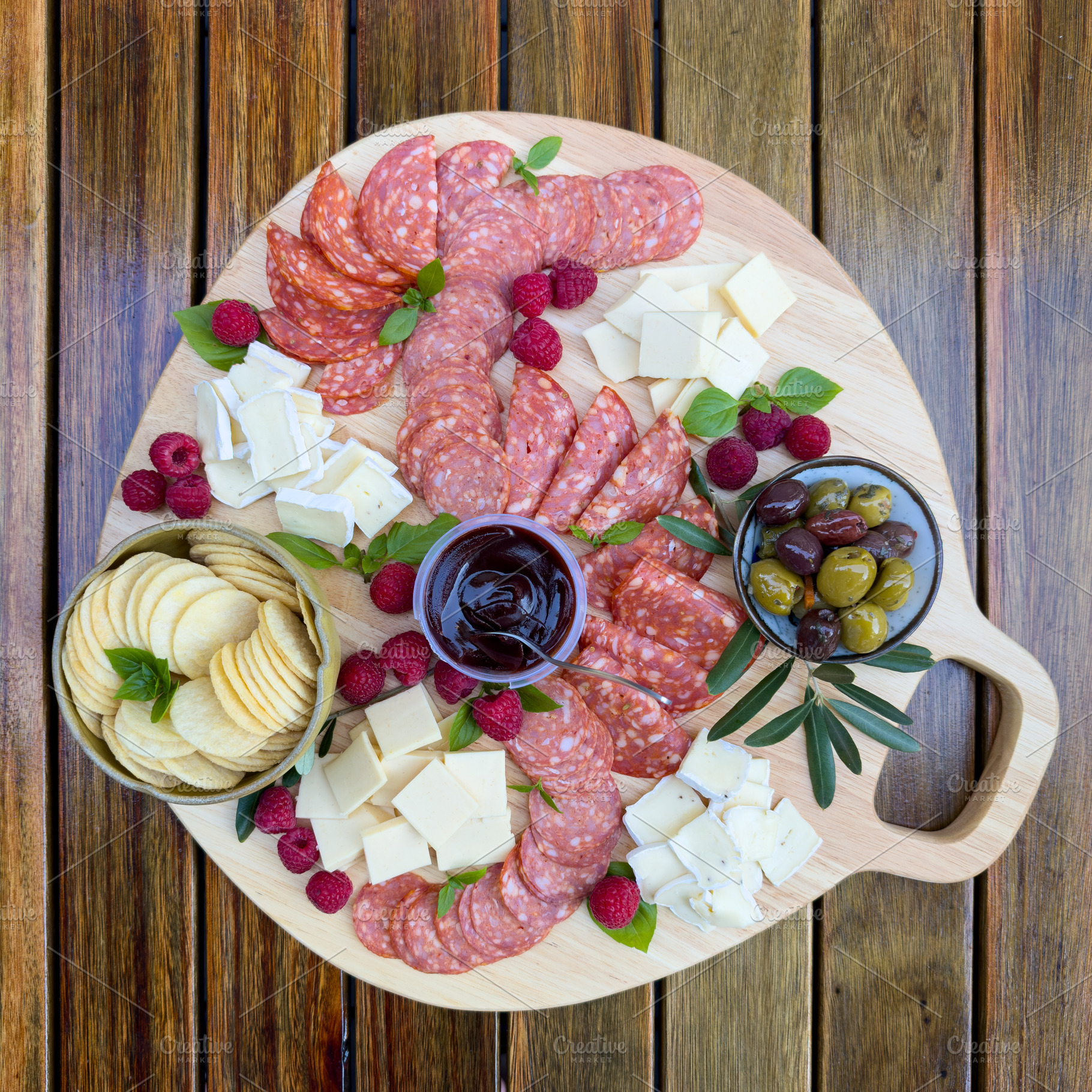 Cheese And Salami Serving Platter, a Food & Drink Photo by THP Creative